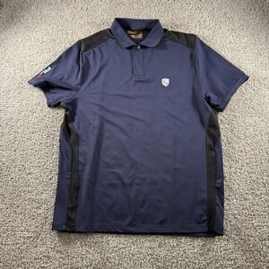 Ralph Lauren RLX Shirt Mens Large Navy Golf Performance Polo‎ Outdoor Dadcore